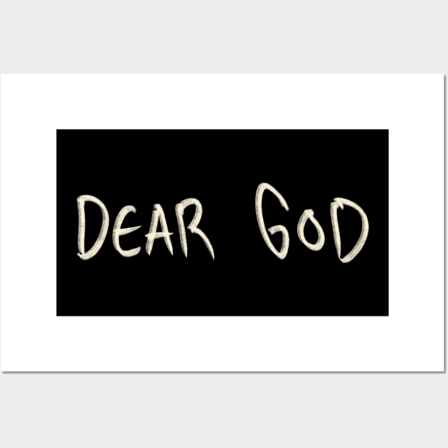 Hand Drawn Dear God Wall Art by Saestu Mbathi